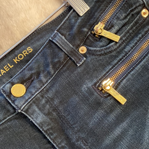 Michael Kors jeans, size 2 (stretchy) dark bleu, gold - Picture 3 of 7